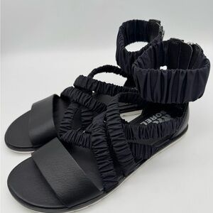 Sorel Ella II Ankle Strap Sandal - Black sea Salt - Women's Size 7 US